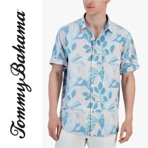 NWT✨TOMMY BAHAMA Nova Wave Beach Day Blooms Floral Seersucker Shirt Size XL